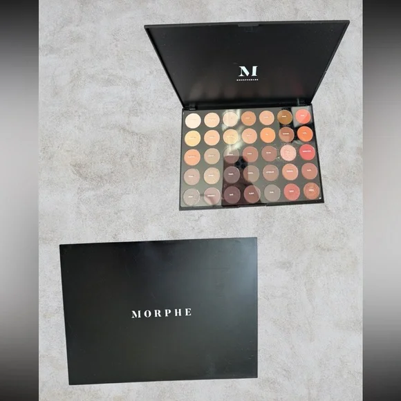 Morphe Eyeshadow Palette - 35 Shades of Cream, Brown, and Tan - Picture 1 of 4